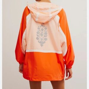 Free People Cares Like The Wind Jacket peaches pastel combo